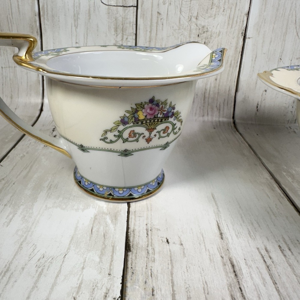 Vintage Noritake Favorita‎ Morimura Gold Trim  Cream and Sugar Bowl - Picture 15 of 16